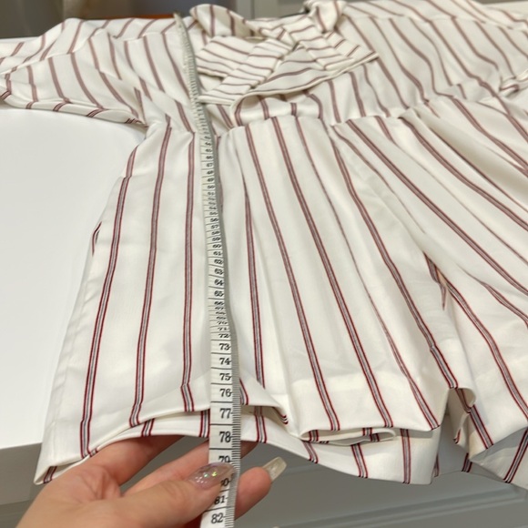 MAJE Imaly Rayure striped satin short playsuit size 1 - Picture 10 of 10